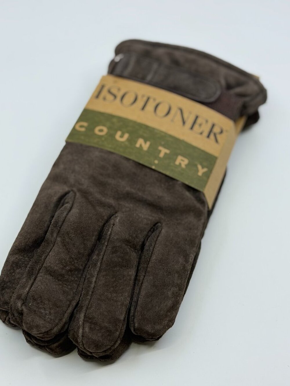 VTG Aris Isotoner Men’s Brown Suede Gloves Size M NWT Deadstock 1994